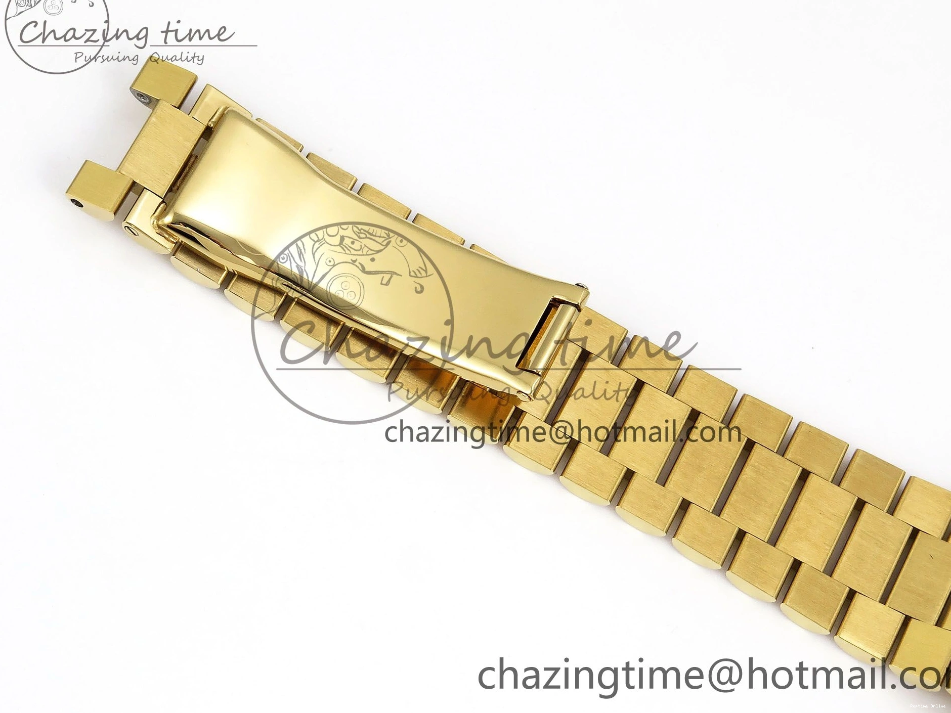 0518 Day Date 40 YG JDF Gain Weight 904L Steel White Roman Dial on President Bracelet VR3255 V Functional 1369